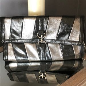Black/silver clutch